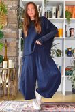 Bateau Needlecord 7/8 Barrel Culotte Pant Navy